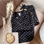 Pyjama HP394 Noir à pois