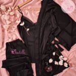 Pyjama satin 3pcs HP1060 Noir