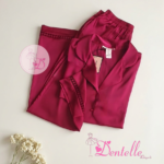 Pyjama satin HP378 Rouge framboise
