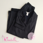 Pyjama satin HP378 Noir