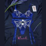 Ensemble porte jarretelle 68015 Bleu roi