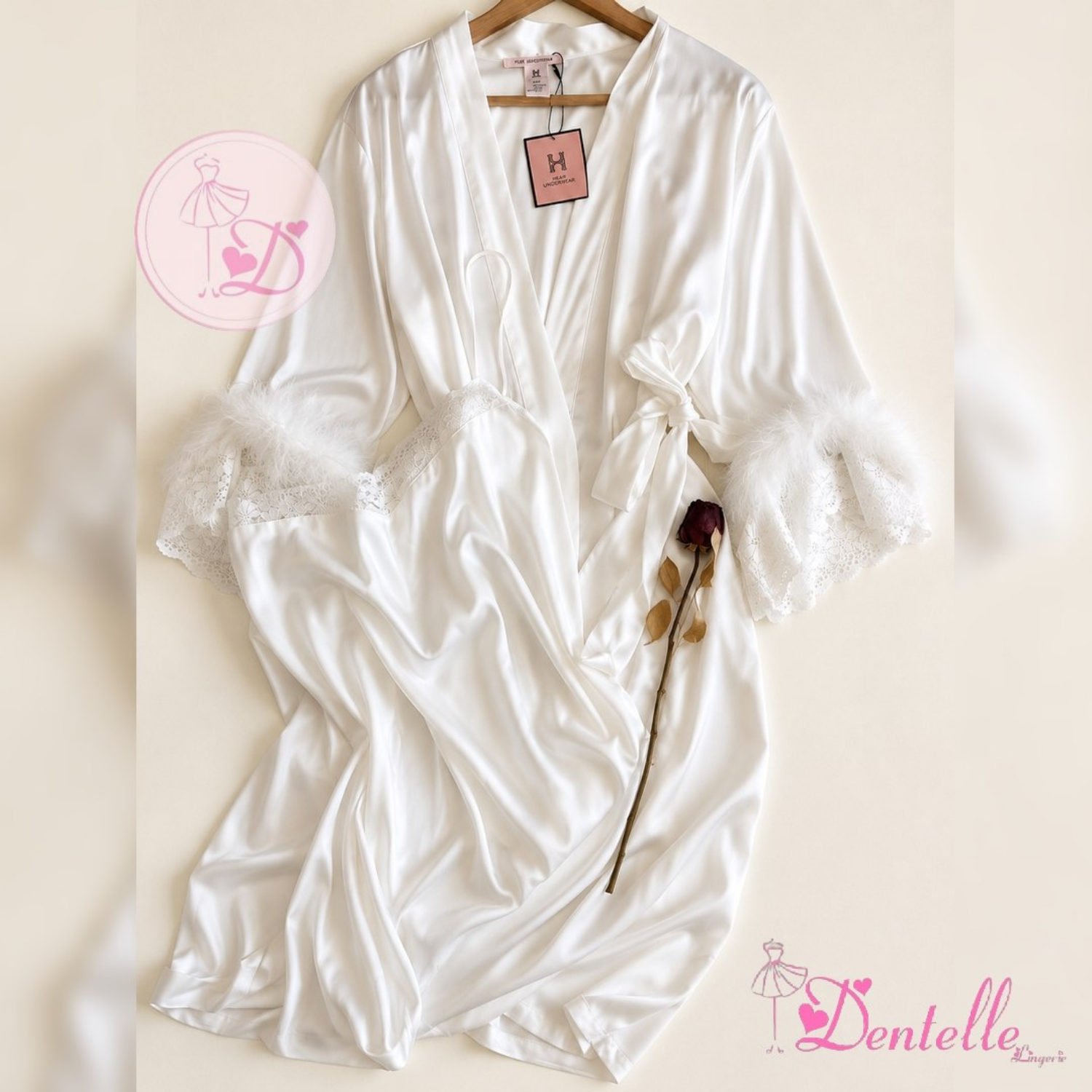 2-94.jpg Déshabillé HW1053 Blanc – Image 1