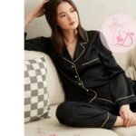 Pyjama satin 60057 Noir