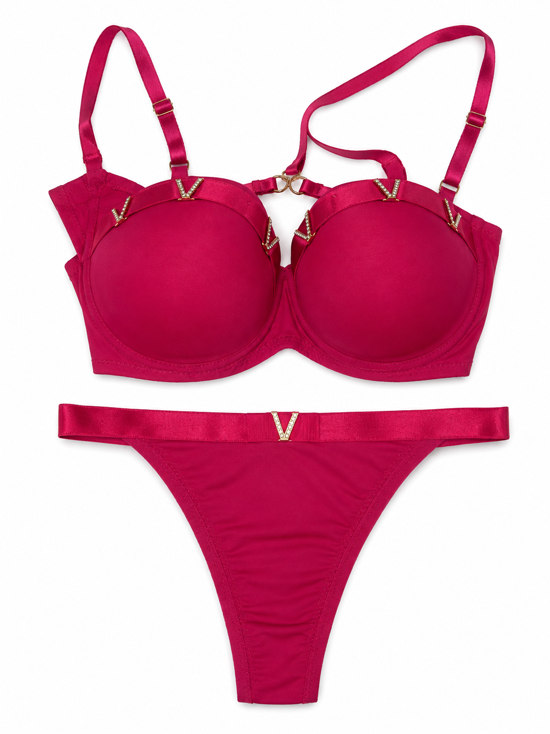 ChatGPT Image Aug 5, 2026, 05_23_23 PM Ensemble Lingerie Luxe en Satin Fuchsia – Collection Bijou "V" – Image 1
