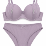 Ensemble Lingerie Satin Violet Mauve – Collection Lacets & Strass