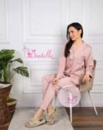 Pyjama satin 60157 Rose – Image 2