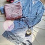 Peignoir velours 31054 Bleu