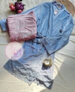 Peignoir velours 31054 Bleu